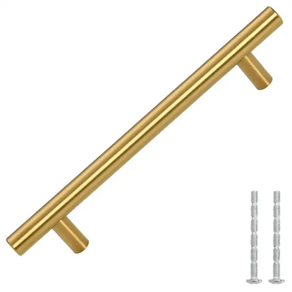 Kuldsed kapi käepidemed, roostevaba teras, auguvahe 128 mm, 10 tk – 3
