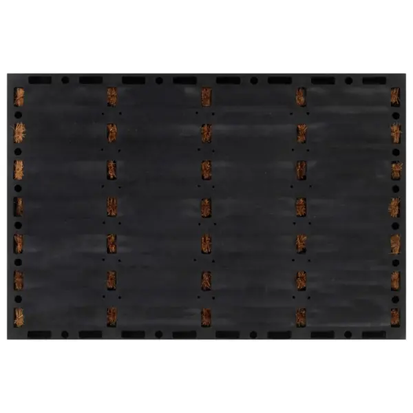 Kummist ja kookoskiududest ristkülikukujuline uksematt, must/pruun, 40 x 60 cm – 3