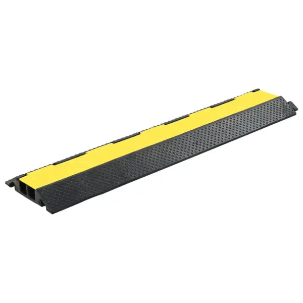 Kummist kaablikaitse kaldtee 2 kanaliga, 2 tk, kollane-must, 101,5 cm – 2