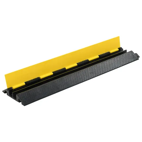 Kummist kaablikaitse kaldtee 2 kanaliga, 2 tk, kollane-must, 101,5 cm – 3