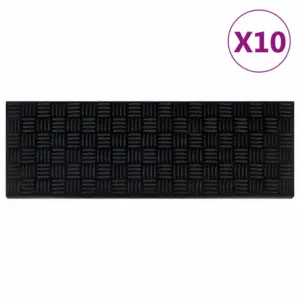 Libisemiskindlad kummist trepiastmematid, must, 25 x 75 cm, 10 tk