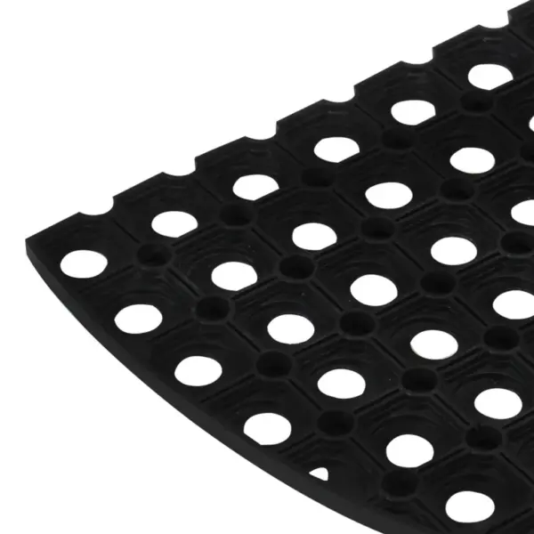 Poolringikujuline kummist uksematt, must, 45 x 75 cm, 16 mm – 5