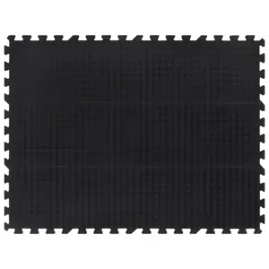 Kummist põrandamatt jõusaalile, must, 90 x 120 cm, 12 mm