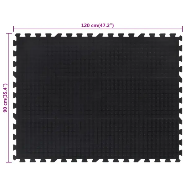 Kummist põrandamatt jõusaalile, must, 90 x 120 cm, 12 mm – 7