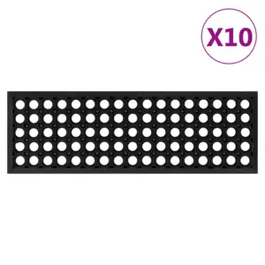 Kummist trepiastme matid, must, 10 tk, 25 x 75 cm, 20 mm