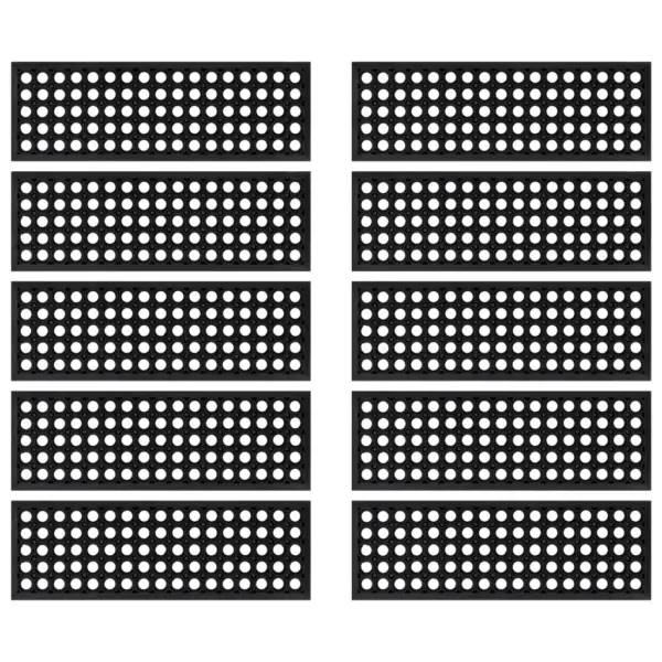 Kummist trepiastme matid, must, 10 tk, 25 x 75 cm, 20 mm – 3