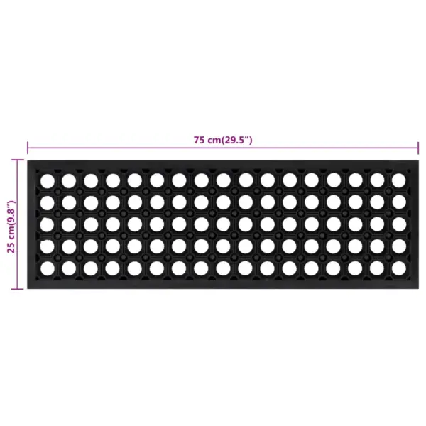 Kummist trepiastme matid, must, 10 tk, 25 x 75 cm, 20 mm – 9