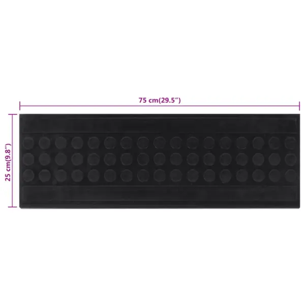 Libisemisvastased kummist trepiastme matid, must, 10 tk, 25 x 75 cm – 8