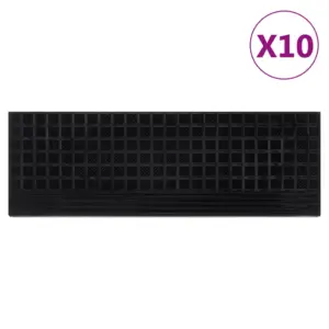 Libisemiskindlad kummist trepiastme matid, 10 tk, must, 25 x 75 cm