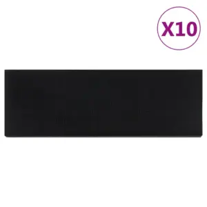 Libisemiskindlad kummist trepiastme matid, must, 10 tk, 25 x 75 cm, 4 mm