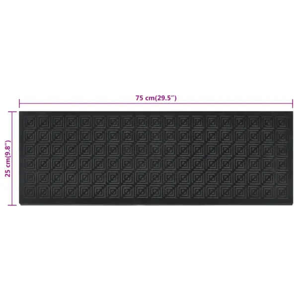 Libisemisvastased kummist trepiastme matid, must, 10 tk, 25 x 75 cm – 8