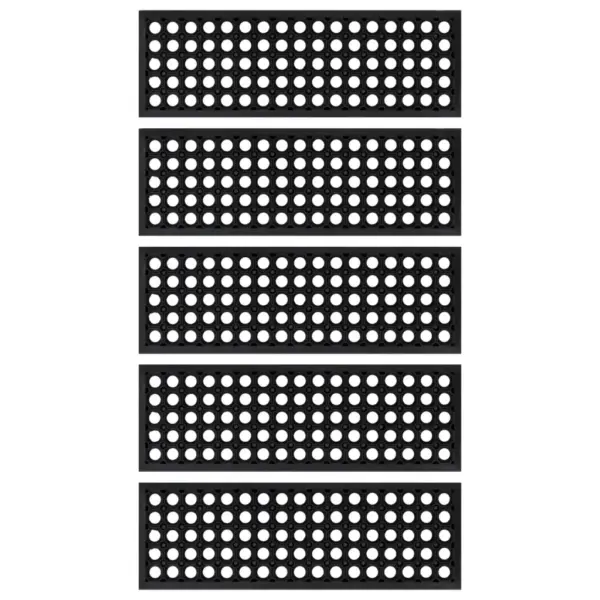 Libisemiskindlad kummist trepiastme matid, must, 5 tk, 25 x 75 cm – 3
