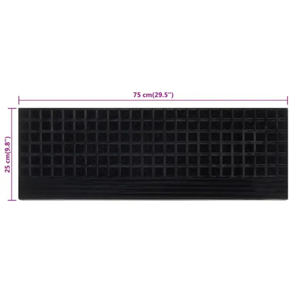 Kummist trepiastmematid, libisemiskindlad, 5 tk, must, 25 x 75 cm – 8