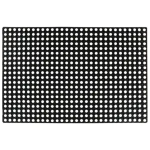 Ilmastikukindel kummist uksematt, must, 80 x 120 cm, 16 mm