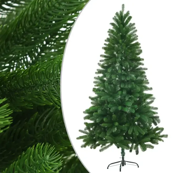 Roheline kunstkuusk elutruude okastega, 150 cm, PE oksad ja terasest alus – 2