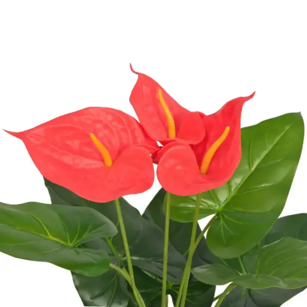 Kunstlik flamingolill potis, 45 cm, punase ja kollase õiega - 2