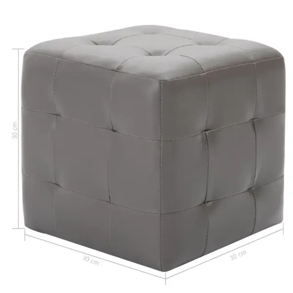 Hallid kunstnahast tumbad, 2 tk, 30 x 30 x 30 cm – 5
