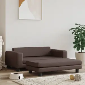 Pruun kunstnahast koeravoodi laiendusega, 100 x 50 x 30 cm