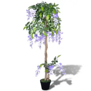 Kunstpuu vistaaria potis, 120 cm, 18 õisiku ja 420 lehega