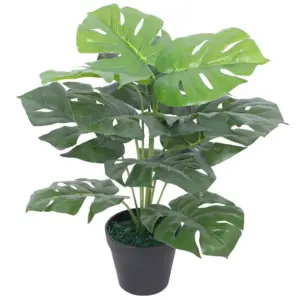 Kunsttaim monstera potiga, roheline, 45 cm