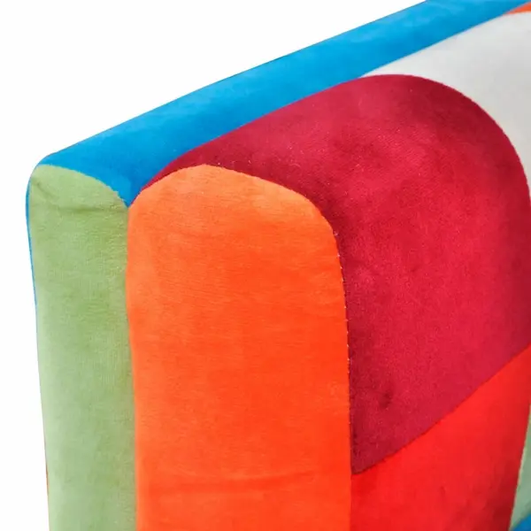 Kuubikukujuline tugitool lapitehnikas kangaga, kroomitud jalgadega, mitmevärviline, 85,5 x 63 x 74 cm – 5