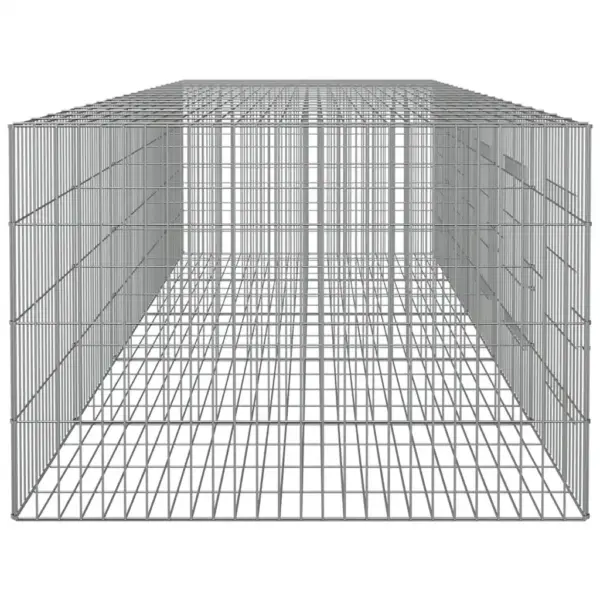 Küülikuaedik 5 paneeliga, tsingitud raud, hõbedane, 273 x 79 x 54 cm – 5