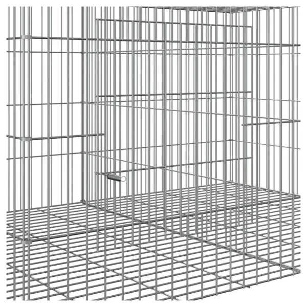 Küülikuaedik 5 paneeliga, tsingitud raud, hõbedane, 273 x 79 x 54 cm – 6