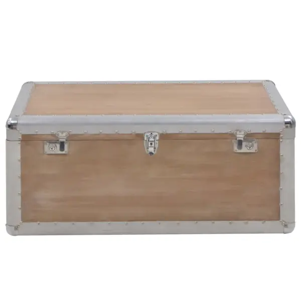 Pruun kuusepuidust hoiukirst metallääristega, 91 x 52 x 40 cm – 2