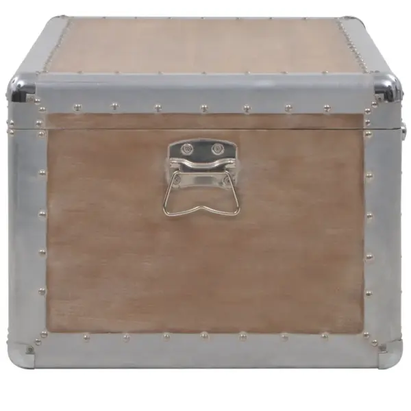 Pruun kuusepuidust hoiukirst metallääristega, 91 x 52 x 40 cm – 3