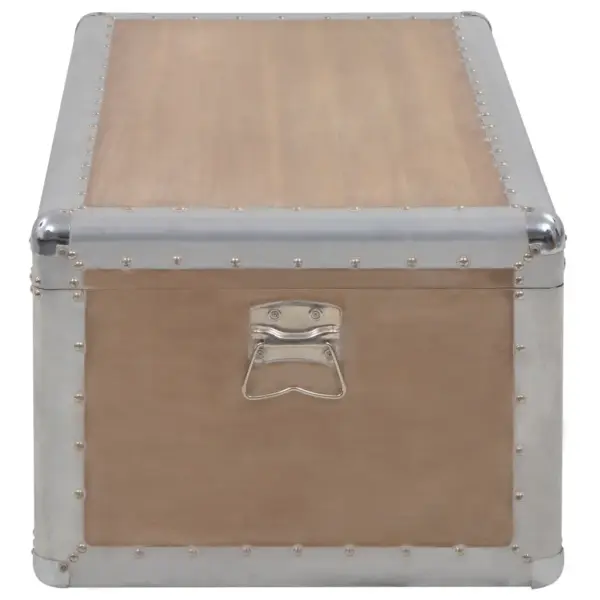 Pruun kuusepuidust hoiukirst metallääristega, 91 x 52 x 40 cm – 4