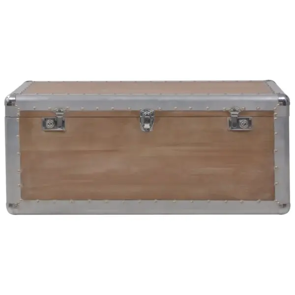 Pruun kuusepuidust hoiukirst metallääristega, 91 x 52 x 40 cm – 6