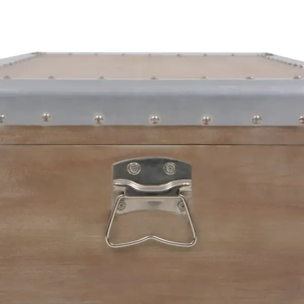 Pruun kuusepuidust hoiukirst metallääristega, 91 x 52 x 40 cm – 9