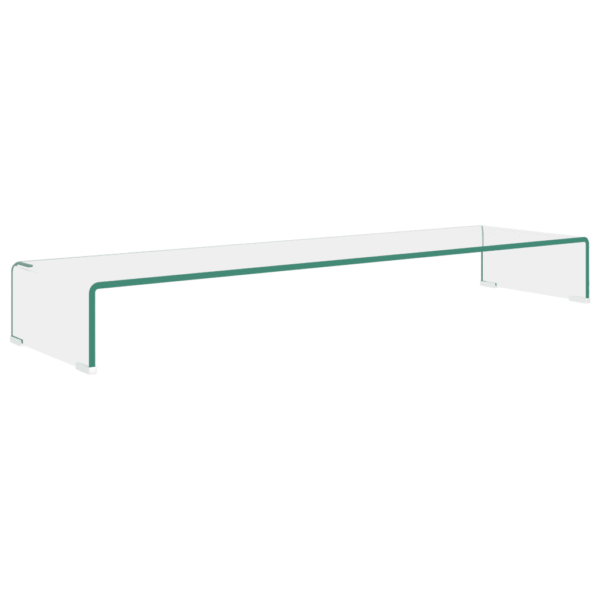 Läbipaistev klaasist telerialus / monitorialus 110 x 30 x 13 cm - 2