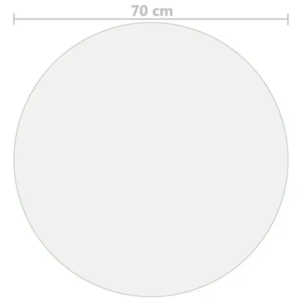 Ümmargune läbipaistev lauakaitse PVC-st, Ø 70 cm, 1,6 mm - 5