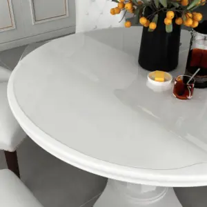 Ümmargune läbipaistev lauakaitsekile, PVC, Ø 80 cm, 2 mm