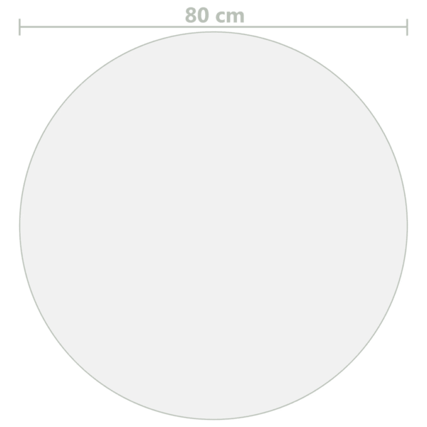Ümmargune läbipaistev lauakaitsekile, PVC, Ø 80 cm, 2 mm - 5