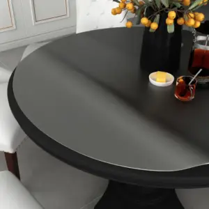 Läbipaistev matt ümmargune lauakaitse PVC-st, Ø 110 cm, 1,6 mm
