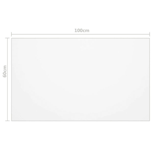 Läbipaistev PVC lauakaitse, kriimustus- ja veekindel, 100 x 60 cm, 1,6 mm - 6