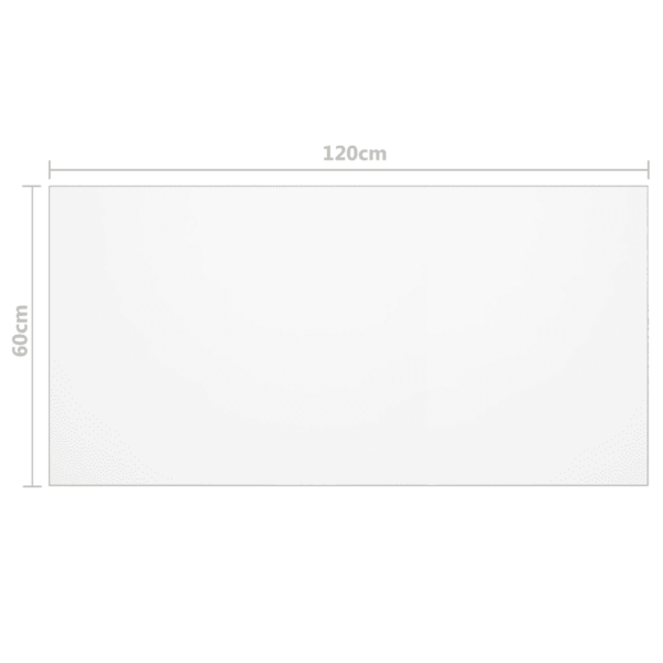 Läbipaistev matt PVC lauakaitsematt 120 x 60 cm, 1,6 mm - 6