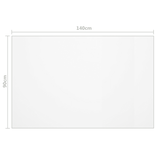 Läbipaistev matt PVC lauakaitsematt, 140 x 90 cm, 1,6 mm - 6