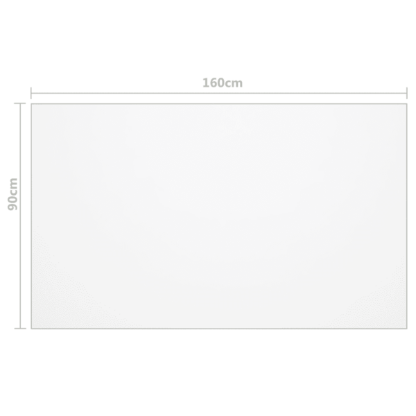 Läbipaistev matt PVC lauakile lauakaitseks, 160 x 90 cm, 1,6 mm - 6