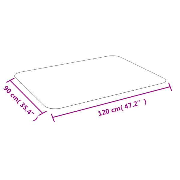 Läbipaistev ristkülikukujuline toolimatt laminaadile ja vaipadele, PVC, 90 x 120 cm – 6