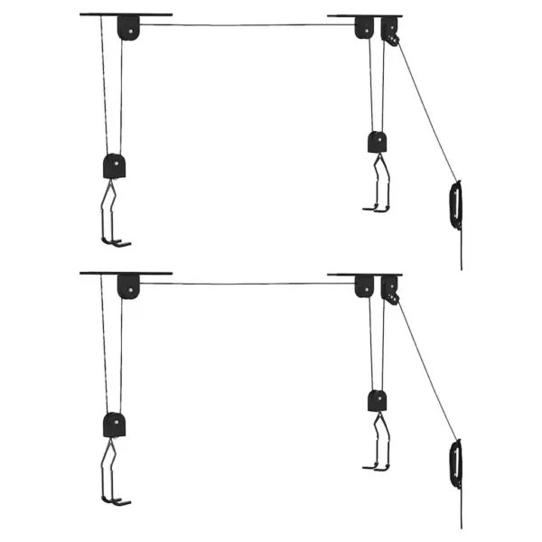 Laekinnitusega jalgratta tõstukid, 2 tk, must teras, 20 kg, laekõrgus kuni 4 m – 2