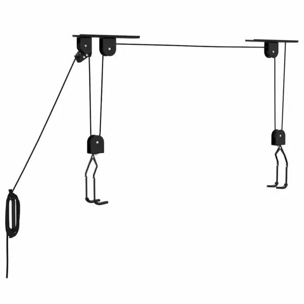 Laekinnitusega jalgratta tõstukid, 2 tk, must teras, 20 kg, laekõrgus kuni 4 m – 6