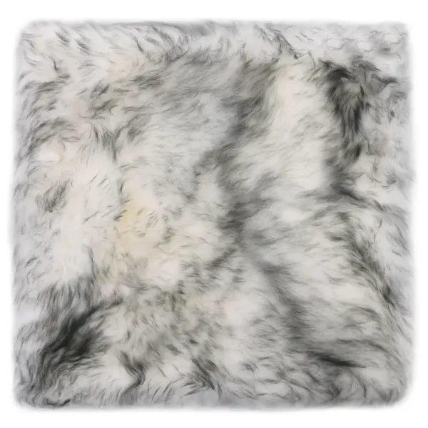 Kõrge karvaga lambanahast toolipadjad, tumehall segu, 2 tk, 40 x 40 cm – 2