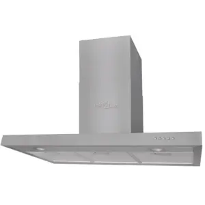 Lame roostevabast terasest pliidikubu LED-valgustusega, 90 cm, 720 m³/h