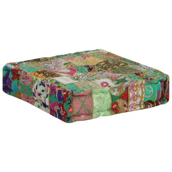 Lapitehnikas käsitöö-tumba tikanditega, 100% puuvill, mitmevärviline, 50 x 50 x 12 cm – 3