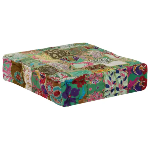 Lapitehnikas käsitöö-tumba tikanditega, 100% puuvill, mitmevärviline, 50 x 50 x 12 cm – 4