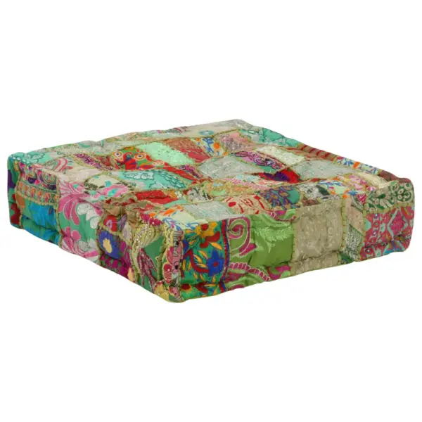 Lapitehnikas käsitöö-tumba tikanditega, 100% puuvill, mitmevärviline, 50 x 50 x 12 cm – 5