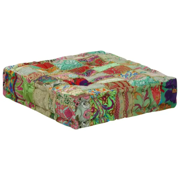 Lapitehnikas käsitöö-tumba tikanditega, 100% puuvill, mitmevärviline, 50 x 50 x 12 cm – 6